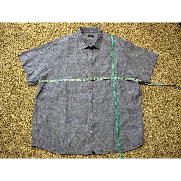UNTUCKIt Long Sleeve shirt, size XXXLT, Blue, 100% Linen - Picture 4 of 10